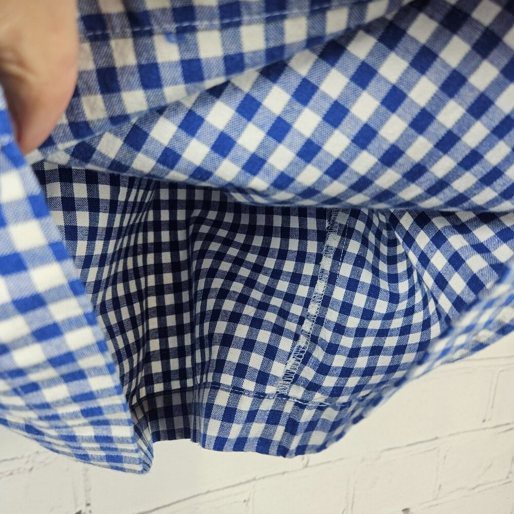 Koret Francisca Blue & White Gingham Elastic Waist Shorts M - Picture 6 of 9